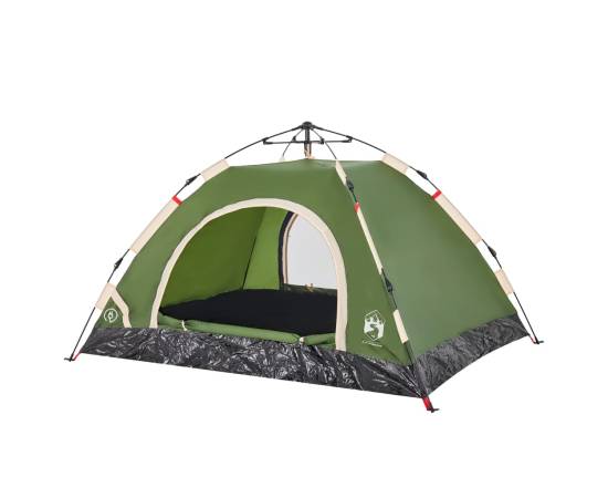 Cort de camping pentru 2 persoane, setare rapidă, verde, 5 image