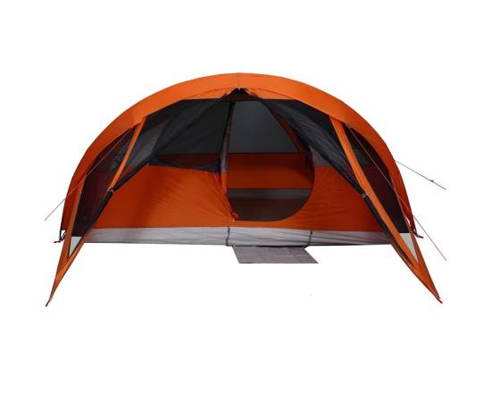 Cort de camping pentru 6 persoane, gri/portocaliu, impermeabil, 6 image