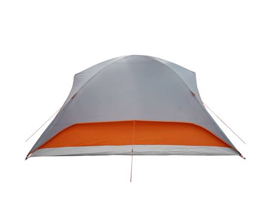 Cort de camping pentru 6 persoane, gri/portocaliu, impermeabil, 9 image