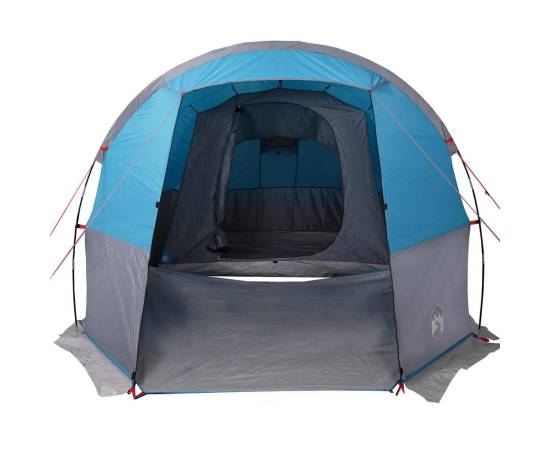 Cort de camping tunel pentru 4 persoane, albastru, impermeabil, 6 image