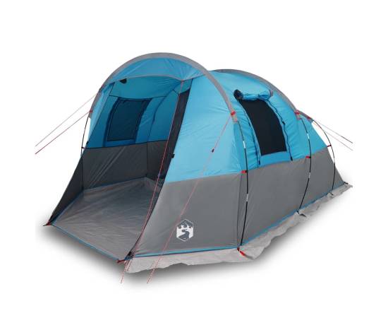 Cort de camping tunel pentru 4 persoane, albastru, impermeabil, 4 image