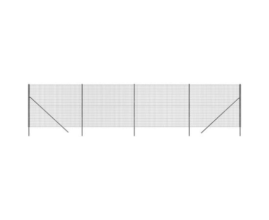 Gard plasă de sârmă, antracit, 2,2x10 m, oțel galvanizat, 2 image