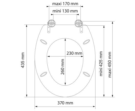 SchÜtte scaun de toaletă „sea stone”, mdf, 5 image