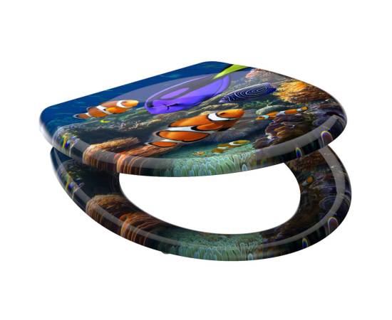 SchÜtte scaun de toaletă duroplast, închidere silențioasă, „sea life”, 3 image