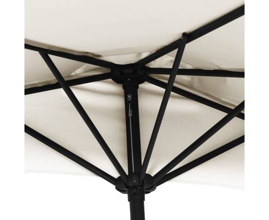 Umbrelă de soare de balcon, tijă aluminiu, nisipiu, 300x155 cm, 6 image
