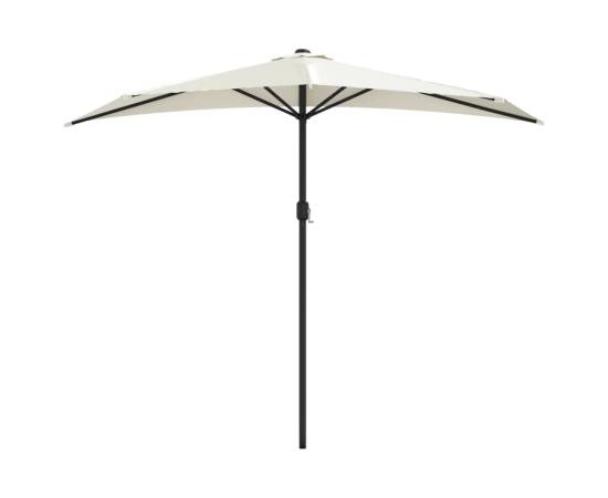 Umbrelă de soare pentru balcon tijă aluminiu nisipiu 270x144cm, 3 image