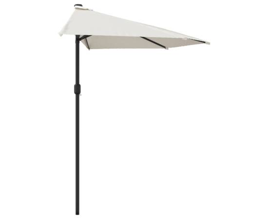 Umbrelă de soare pentru balcon tijă aluminiu nisipiu 270x144cm, 4 image