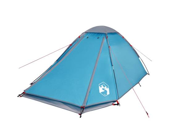 Cort de camping cupolă pentru 2 persoane, albastru, impermeabil, 5 image