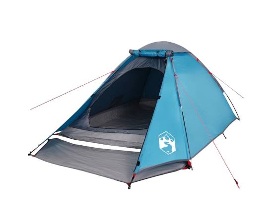 Cort de camping cupolă pentru 2 persoane, albastru, impermeabil, 4 image
