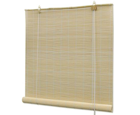 Jaluzea tip rulou, natural, 100x220 cm, bambus, 2 image