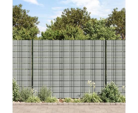 Paravane de grădină, 10 buc., gri piatră, 252,5x19 cm, pvc