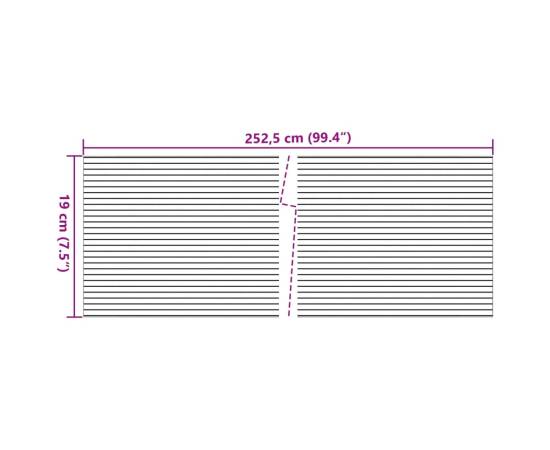 Paravane de grădină, 10 buc., negru, 252,5x19 cm, pvc, 7 image