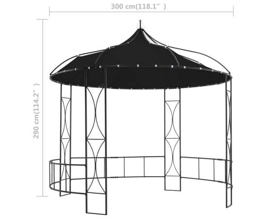Pavilion, antracit, 300 x 290 cm, rotund, 6 image