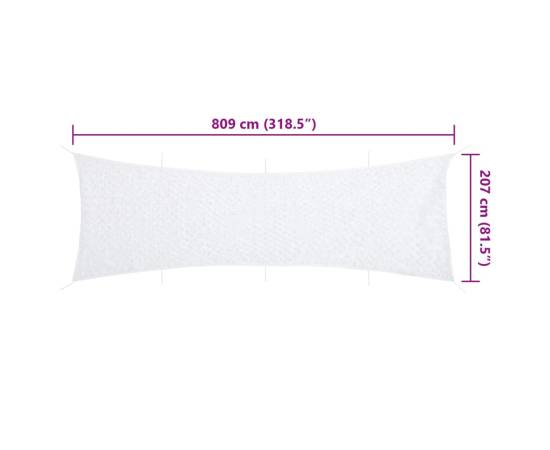 Plasă de camuflaj cu geantă de depozitare, alb, 809x207 cm, 7 image