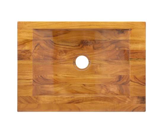 Chiuvetă, 50x35x10 cm, lemn masiv de tec, 4 image