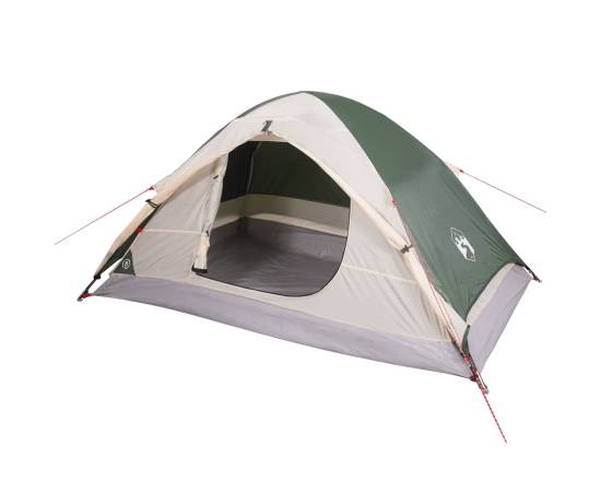Cort de camping cupolă pentru 2 persoane, verde, impermeabil, 5 image