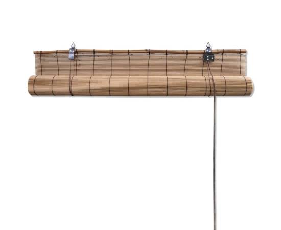 Jaluzea tip rulou, maro, 100 x 220 cm, bambus, 4 image