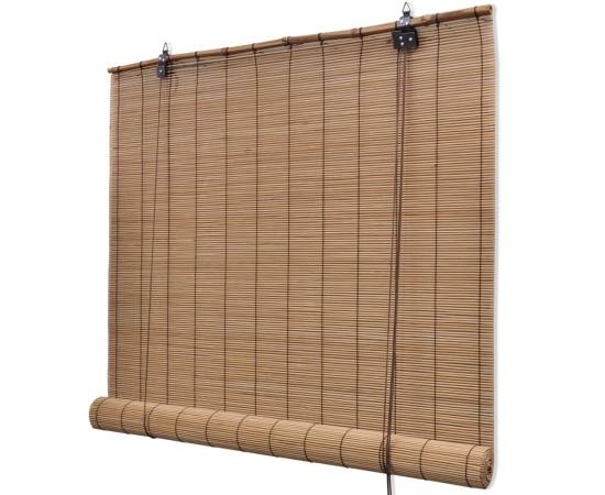 Jaluzea tip rulou, maro, 100 x 220 cm, bambus, 2 image