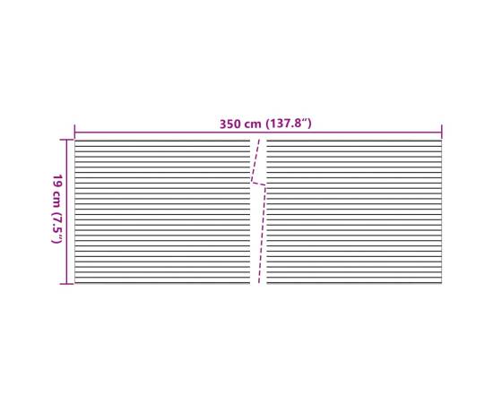 Paravan de grădină cu aspect de piatră, gri, 35x0,19 m pvc, 7 image