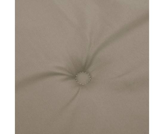 Perne cu spătar mic, 4 buc. gri taupe 100x50x3 cm textil oxford, 7 image