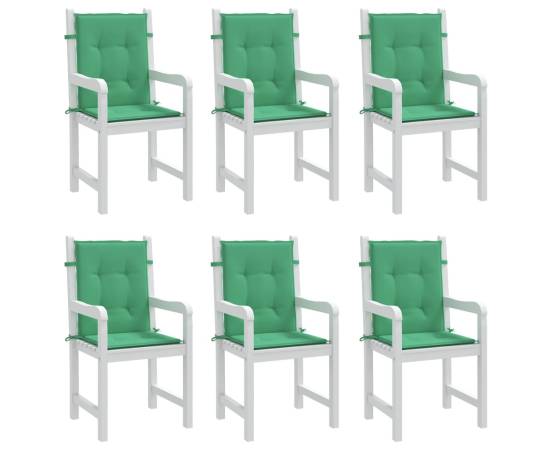 Perne cu spătar mic, 6 buc., verde, 100x50x3 cm, textil oxford, 4 image