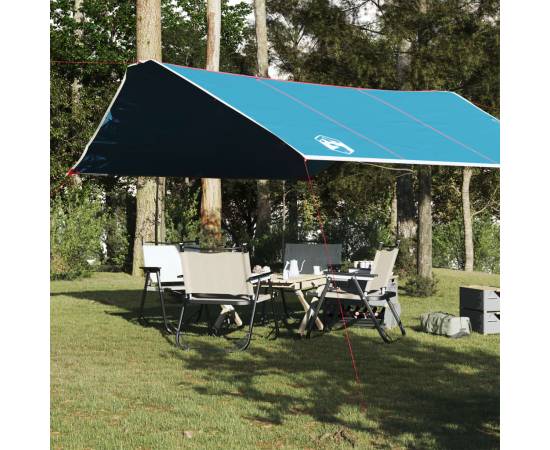 Prelată de camping, albastru, 420x440 cm, impermeabilă