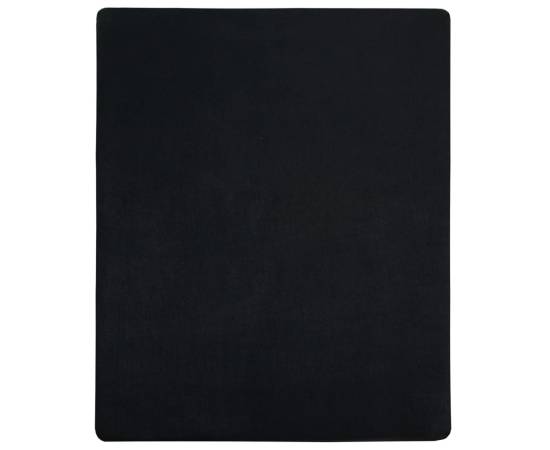 Cearșaf de pat cu elastic, negru, 160x200 cm, bumbac, 2 image
