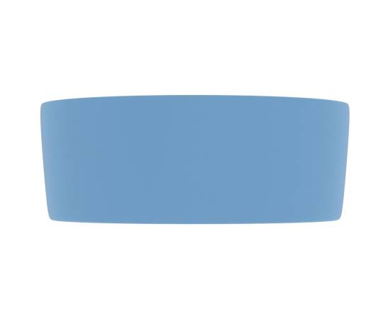 Chiuvetă baie lux albastru deschis mat 40x15 cm ceramică rotund, 4 image