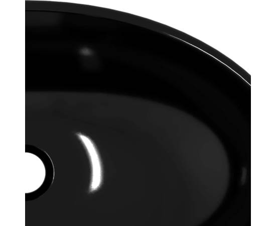 Chiuvetă din sticlă securizată, negru, 54,5x35x15,5 cm, 6 image