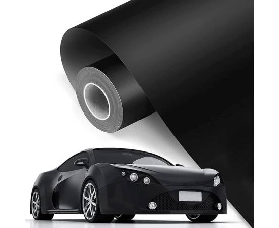 Folie auto pentru colantare integrala, Termoplastica, cu tehnologie "BUBBLE FREE", culoare Negru, finisaj Mat, dimensiune 3,0m x 1,52m