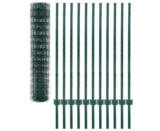 Gard euro, verde, 20 x 1,2 m, oțel, 3 image