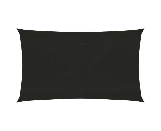 Pânză parasolar, negru, 2,5x5 m, hdpe, 160 g/m²