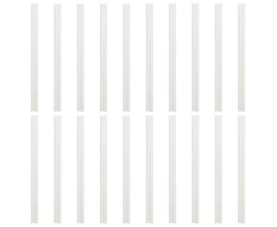 Paravane de grădină, 10 buc., gri, 252,5x19 cm, pvc, 5 image