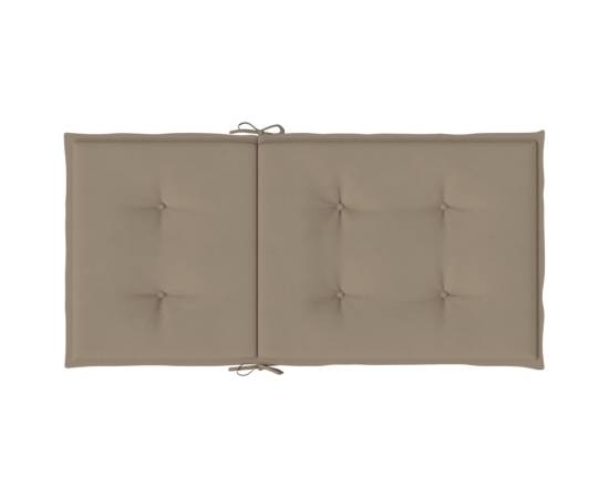 Perne cu spătar mic, 2 buc. gri taupe 100x50x3 cm textil oxford, 6 image