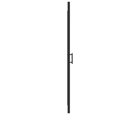 Ușă de duș, negru, 91x195 cm, sticlă securizată semi-mată, 4 image