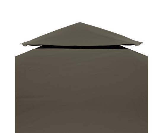 Acoperiș de pavilion, 2 niveluri, gri taupe, 4x3 m, 310 g/m², 3 image