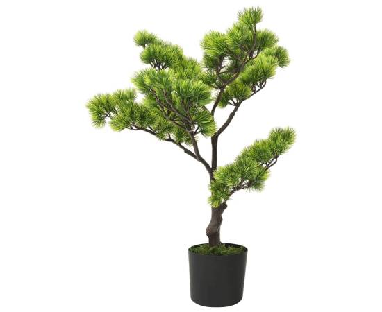Bonsai pinus artificial cu ghiveci, verde, 60 cm