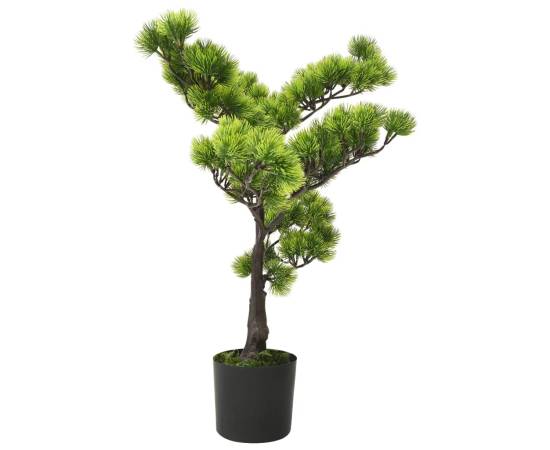 Bonsai pinus artificial cu ghiveci, verde, 60 cm, 2 image