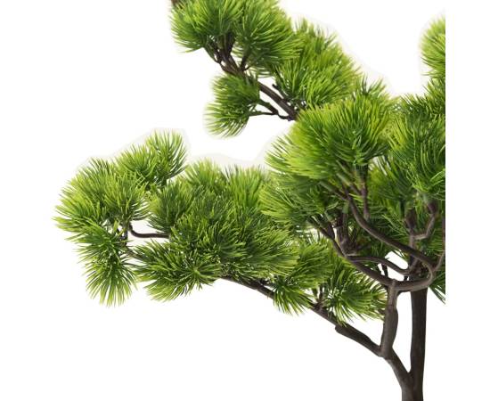 Bonsai pinus artificial cu ghiveci, verde, 60 cm, 4 image