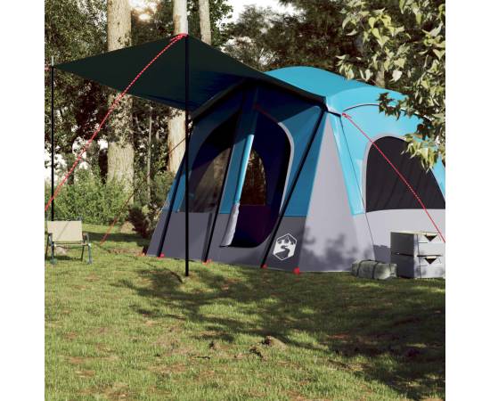 Cabină cort de camping, 5 persoane, albastru, impermeabil, 3 image