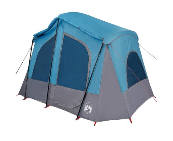 Cabină cort de camping, 5 persoane, albastru, impermeabil, 6 image