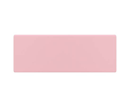 Chiuvetă lux cu preaplin, roz mat, 41x41 cm, ceramică, pătrat, 2 image