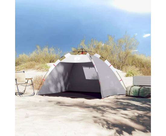 Cort camping 2 persoane gri impermeabil setare rapidă, 3 image
