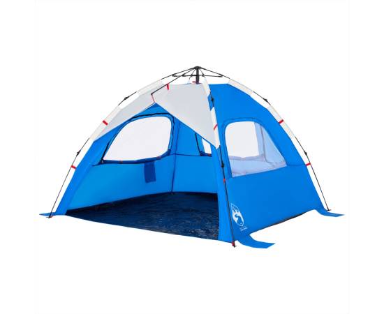 Cort camping 3 persoane albastru azur impermeabil setare rapidă, 5 image