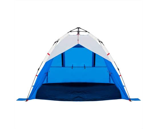 Cort camping 3 persoane albastru azur impermeabil setare rapidă, 6 image
