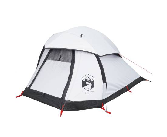 Cort camping cupolă 1 persoană alb, țesătură opacă, impermeabil, 5 image