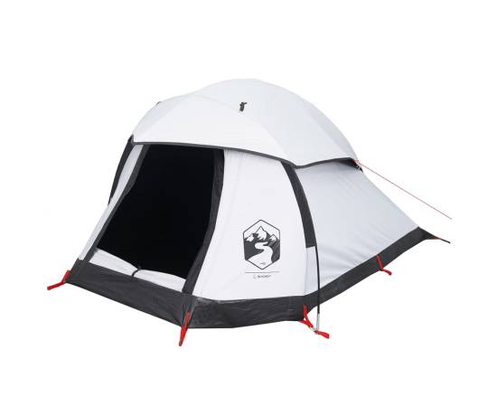 Cort camping cupolă 1 persoană alb, țesătură opacă, impermeabil, 4 image
