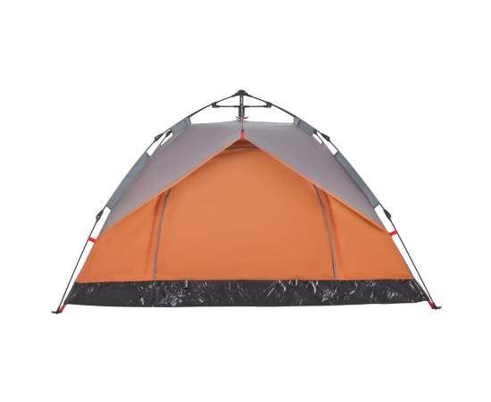 Cort camping cupolă 2 persoane, gri/portocaliu, setare rapidă, 8 image