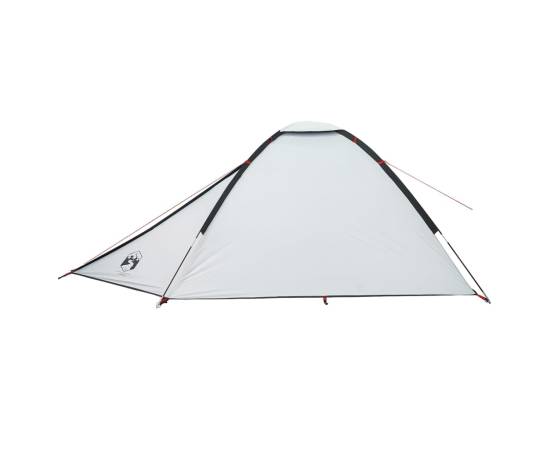 Cort camping cupolă 4 persoane alb, țesătură opacă, impermeabil, 8 image