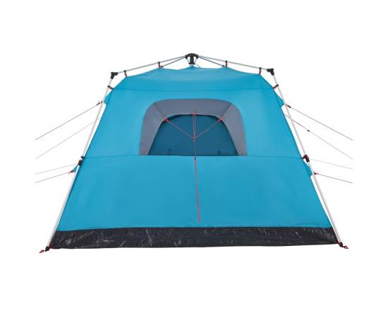 Cort de camping cabană 4 persoane albastru cu eliberare rapidă, 8 image